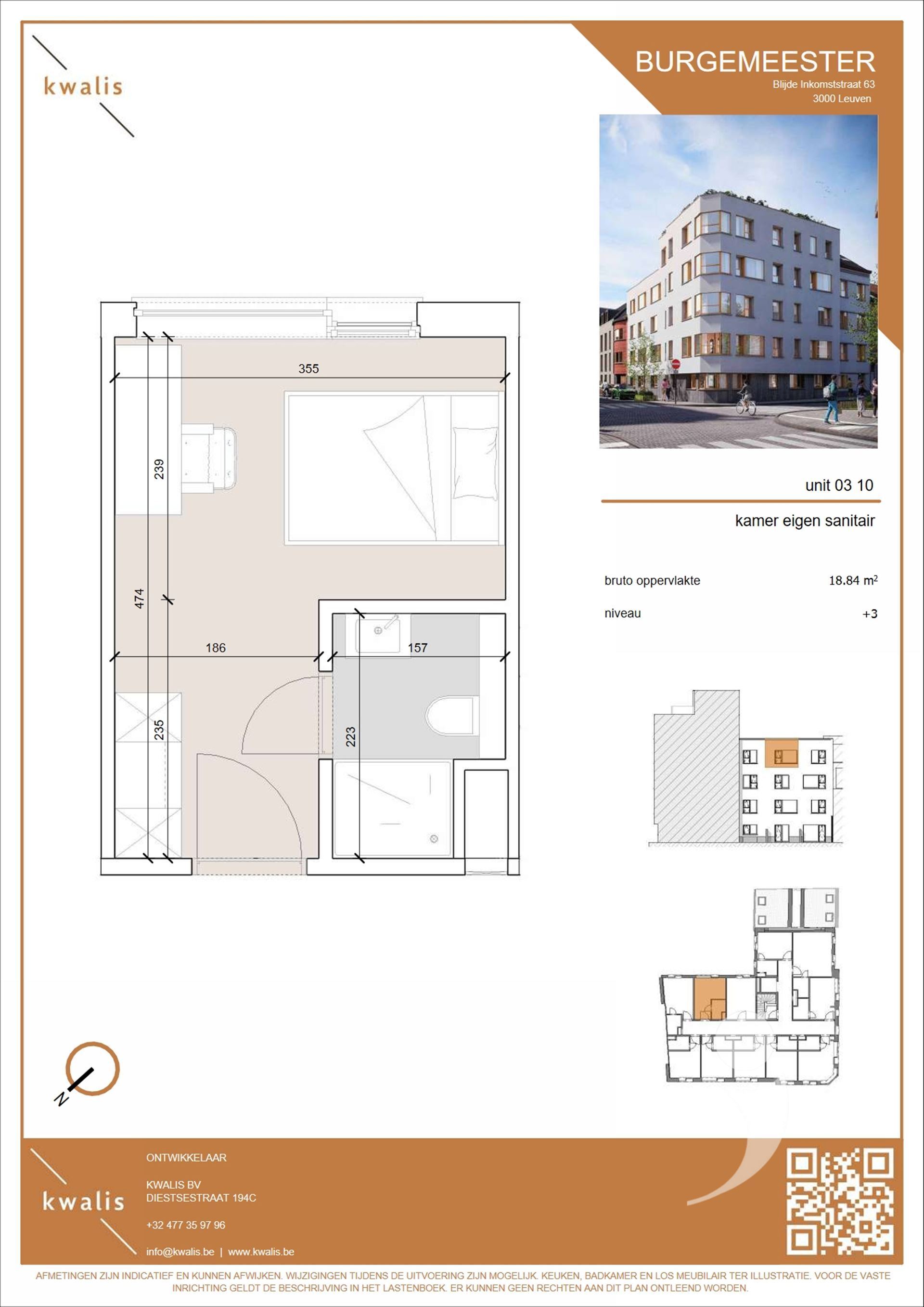 Dorm room for sale in LEUVEN