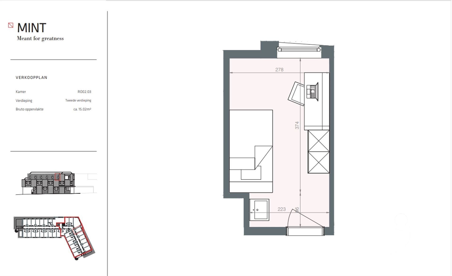 Studentenkamer te koop in LEUVEN